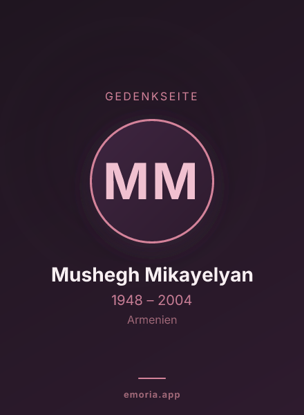 Gedenkportrait von Mushegh Mikayelyan