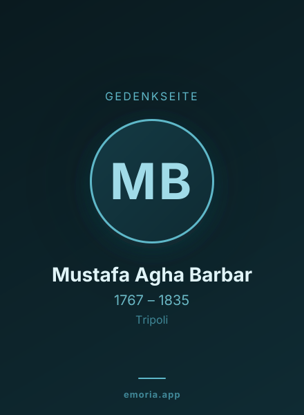 Gedenkportrait von Mustafa Agha Barbar