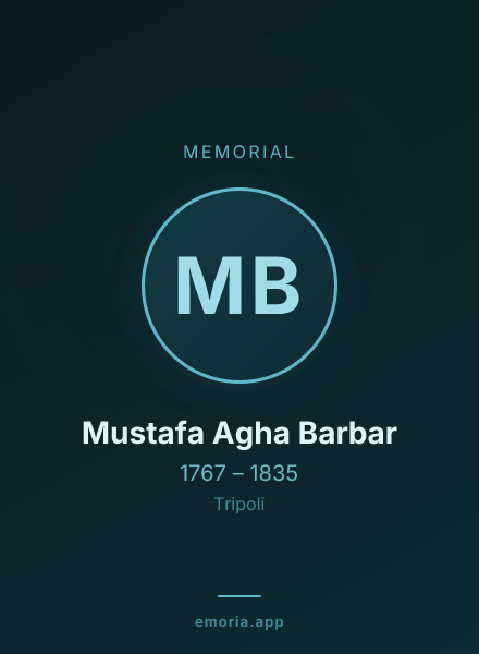 Memorial portrait of Mustafa Agha Barbar
