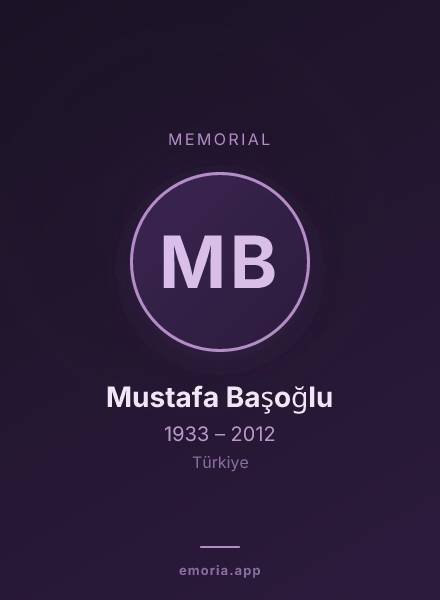 Memorial portrait of Mustafa Başoğlu
