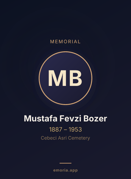 Memorial portrait of Mustafa Fevzi Bozer