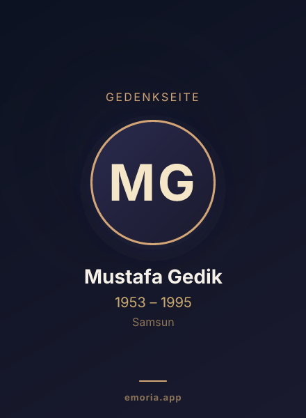 Gedenkportrait von Mustafa Gedik