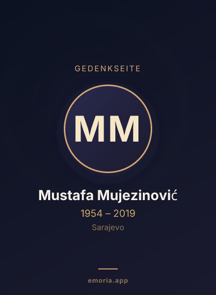 Gedenkportrait von Mustafa Mujezinović