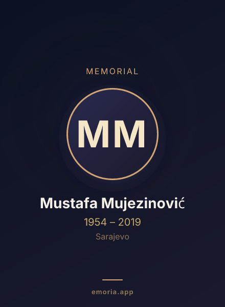 Memorial portrait of Mustafa Mujezinović