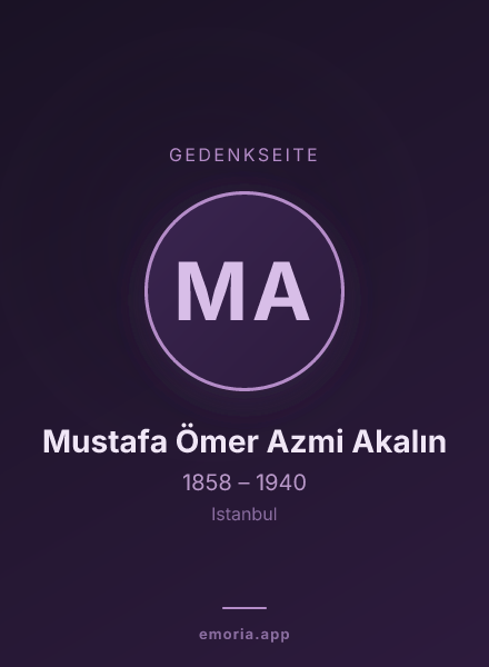 Gedenkportrait von Mustafa Ömer Azmi Akalın