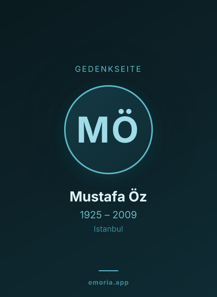 Gedenkportrait von Mustafa Öz