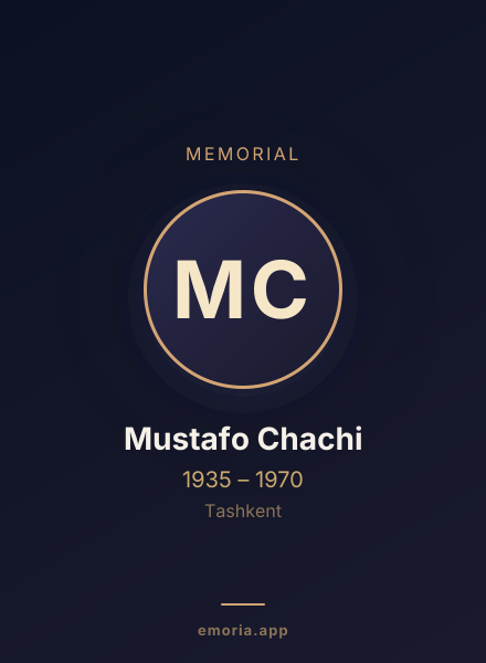 Memorial portrait of Mustafo Chachi