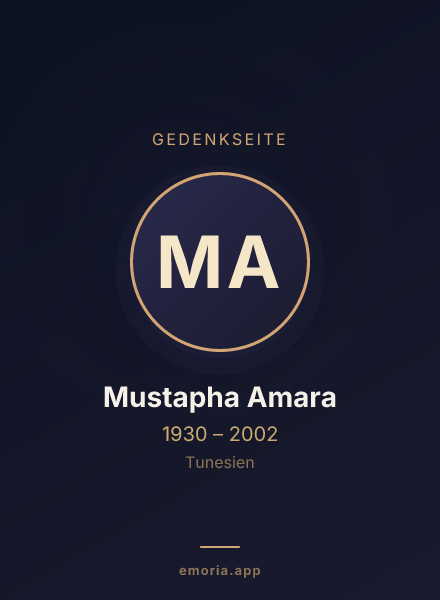 Gedenkportrait von Mustapha Amara