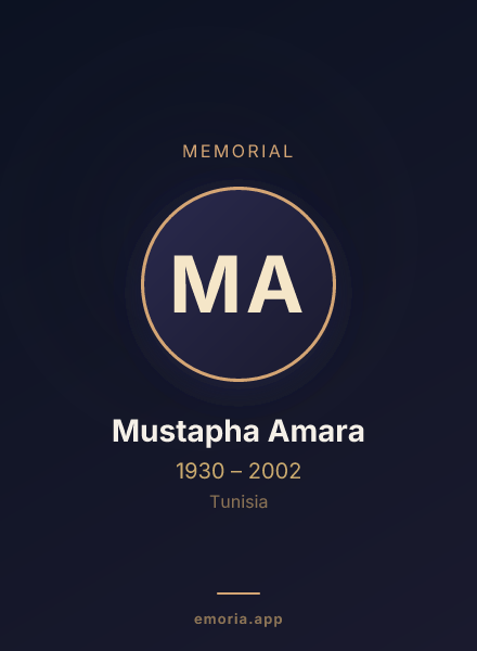 Memorial portrait of Mustapha Amara