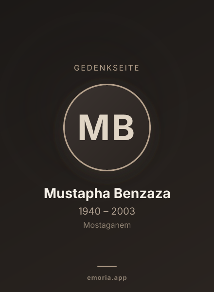 Gedenkportrait von Mustapha Benzaza