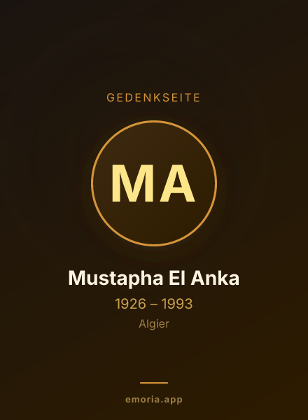 Gedenkportrait von Mustapha El Anka