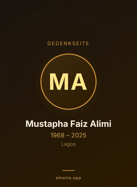 Gedenkportrait von Mustapha Faiz Alimi