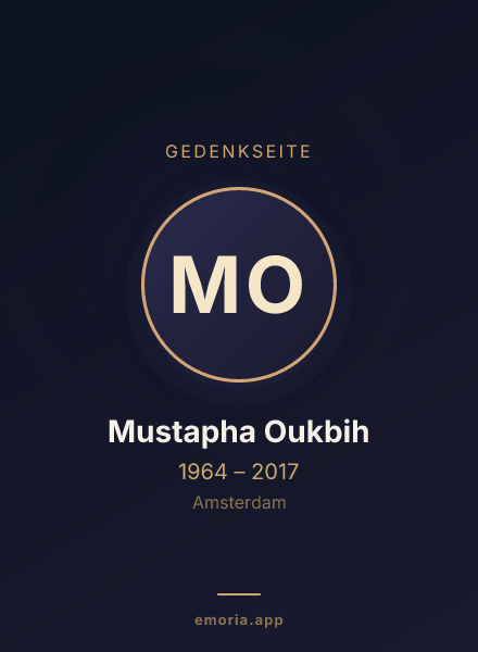 Gedenkportrait von Mustapha Oukbih