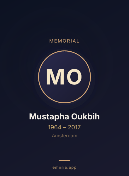 Memorial portrait of Mustapha Oukbih