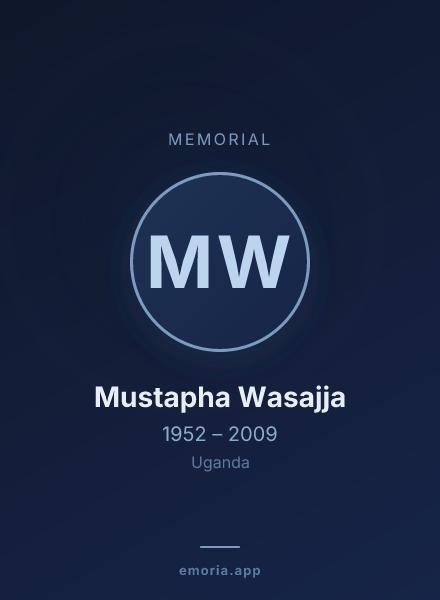 Memorial portrait of Mustapha Wasajja