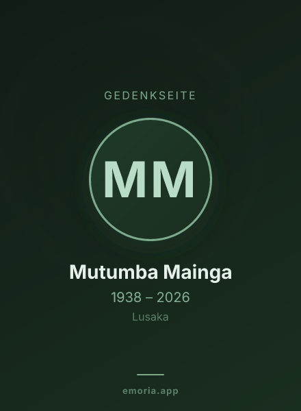 Gedenkportrait von Mutumba Mainga
