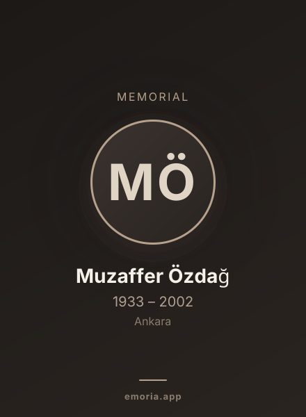 Memorial portrait of Muzaffer Özdağ