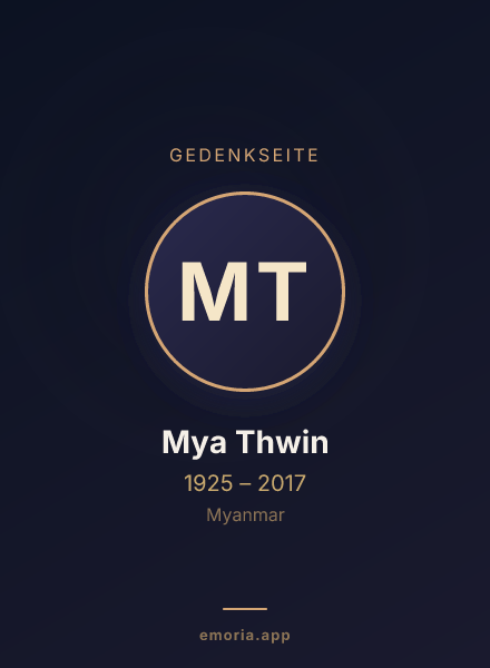 Gedenkportrait von Mya Thwin
