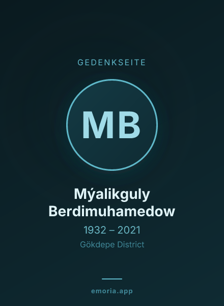 Gedenkportrait von Mýalikguly Berdimuhamedow