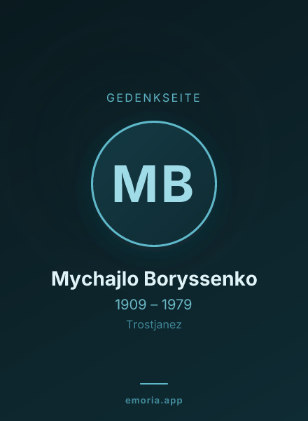 Gedenkportrait von Mychajlo Boryssenko