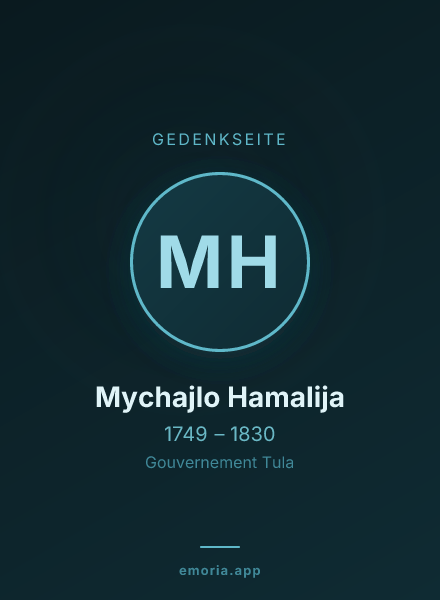 Gedenkportrait von Mychajlo Hamalija