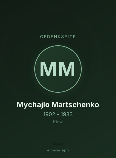 Gedenkportrait von Mychajlo Martschenko