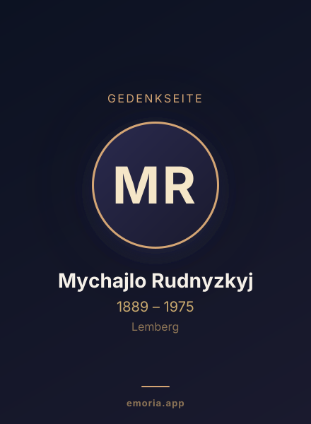 Gedenkportrait von Mychajlo Rudnyzkyj