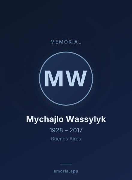Memorial portrait of Mychajlo Wassylyk