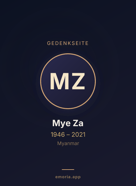 Gedenkportrait von Mye Za