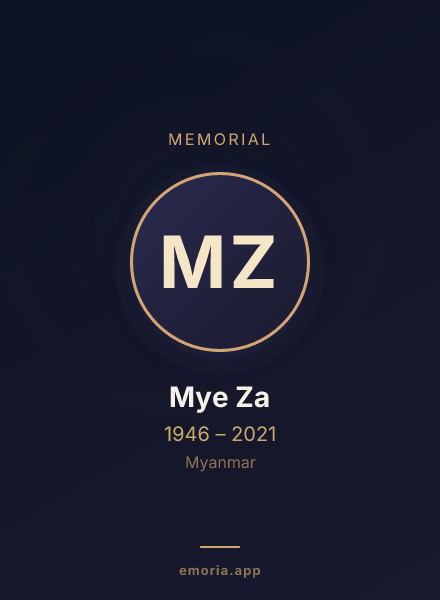 Memorial portrait of Mye Za