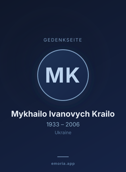 Gedenkportrait von Mykhailo Ivanovych Krailo