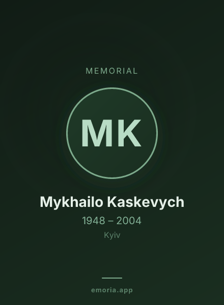 Memorial portrait of Mykhailo Kaskevych