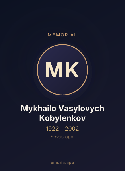 Memorial portrait of Mykhailo Vasylovych Kobylenkov