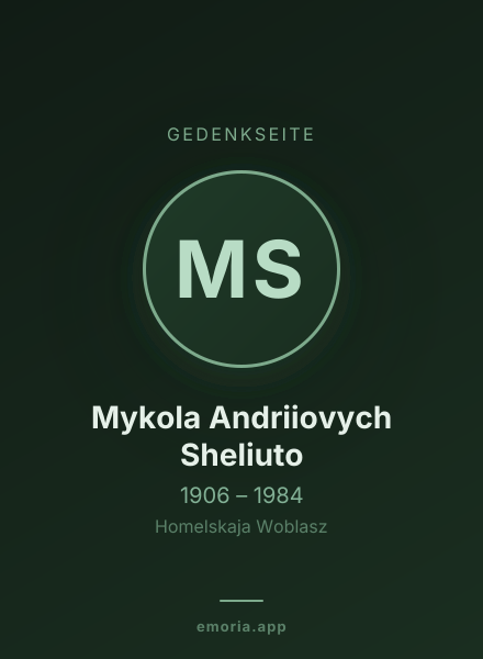 Gedenkportrait von Mykola Andriiovych Sheliuto