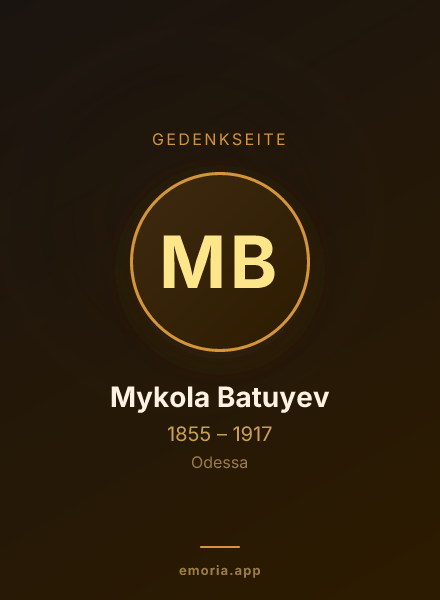 Gedenkportrait von Mykola Batuyev