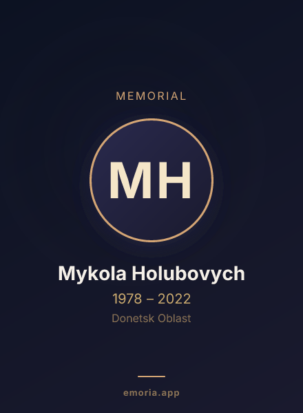 Memorial portrait of Mykola Holubovych