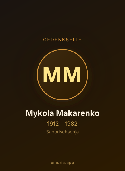 Gedenkportrait von Mykola Makarenko