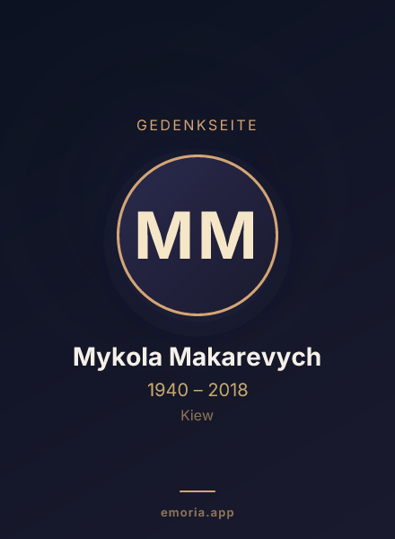 Gedenkportrait von Mykola Makarevych