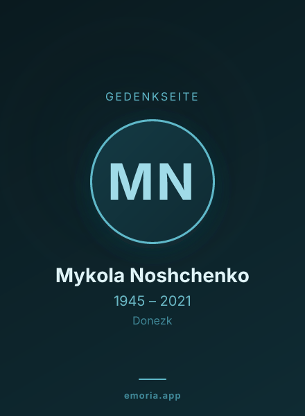 Gedenkportrait von Mykola Noshchenko