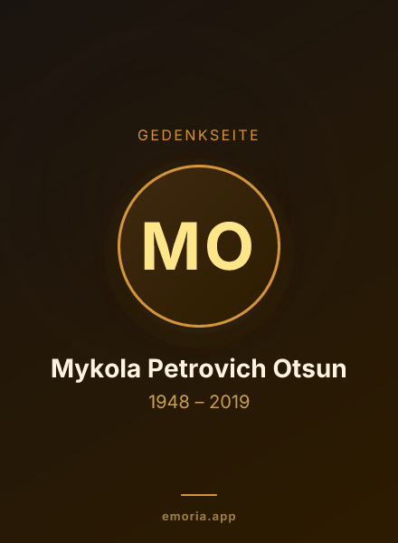 Gedenkportrait von Mykola Petrovich Otsun