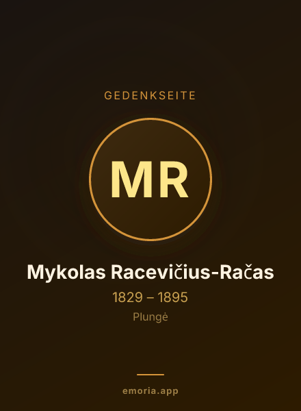Gedenkportrait von Mykolas Racevičius-Račas