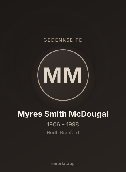 Gedenkportrait von Myres Smith McDougal
