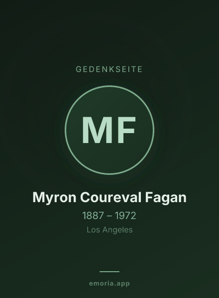 Gedenkportrait von Myron Coureval Fagan