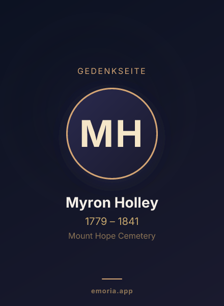 Gedenkportrait von Myron Holley