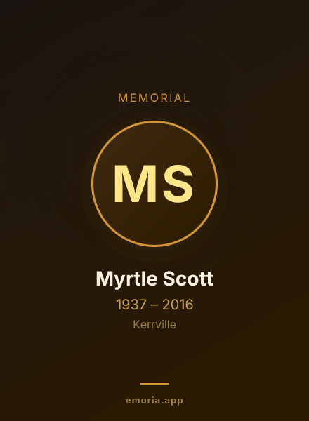Memorial portrait of Myrtle Scott