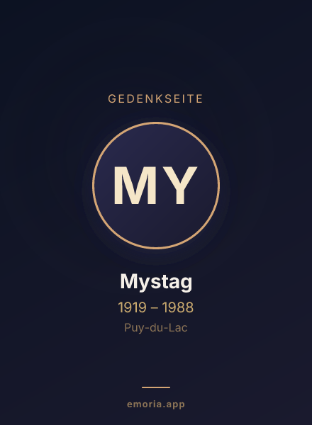 Gedenkportrait von Mystag
