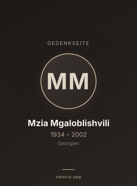 Gedenkportrait von Mzia Mgaloblishvili