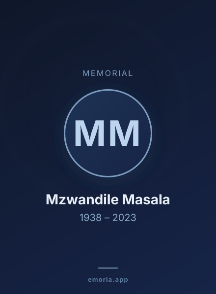 Memorial portrait of Mzwandile Masala