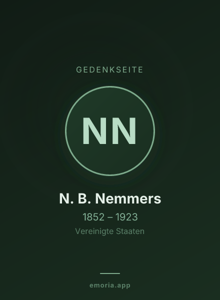 Gedenkportrait von N. B. Nemmers