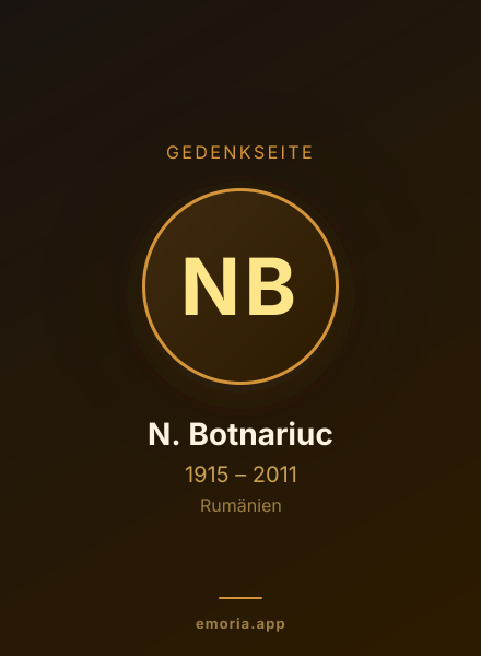 Gedenkportrait von N. Botnariuc